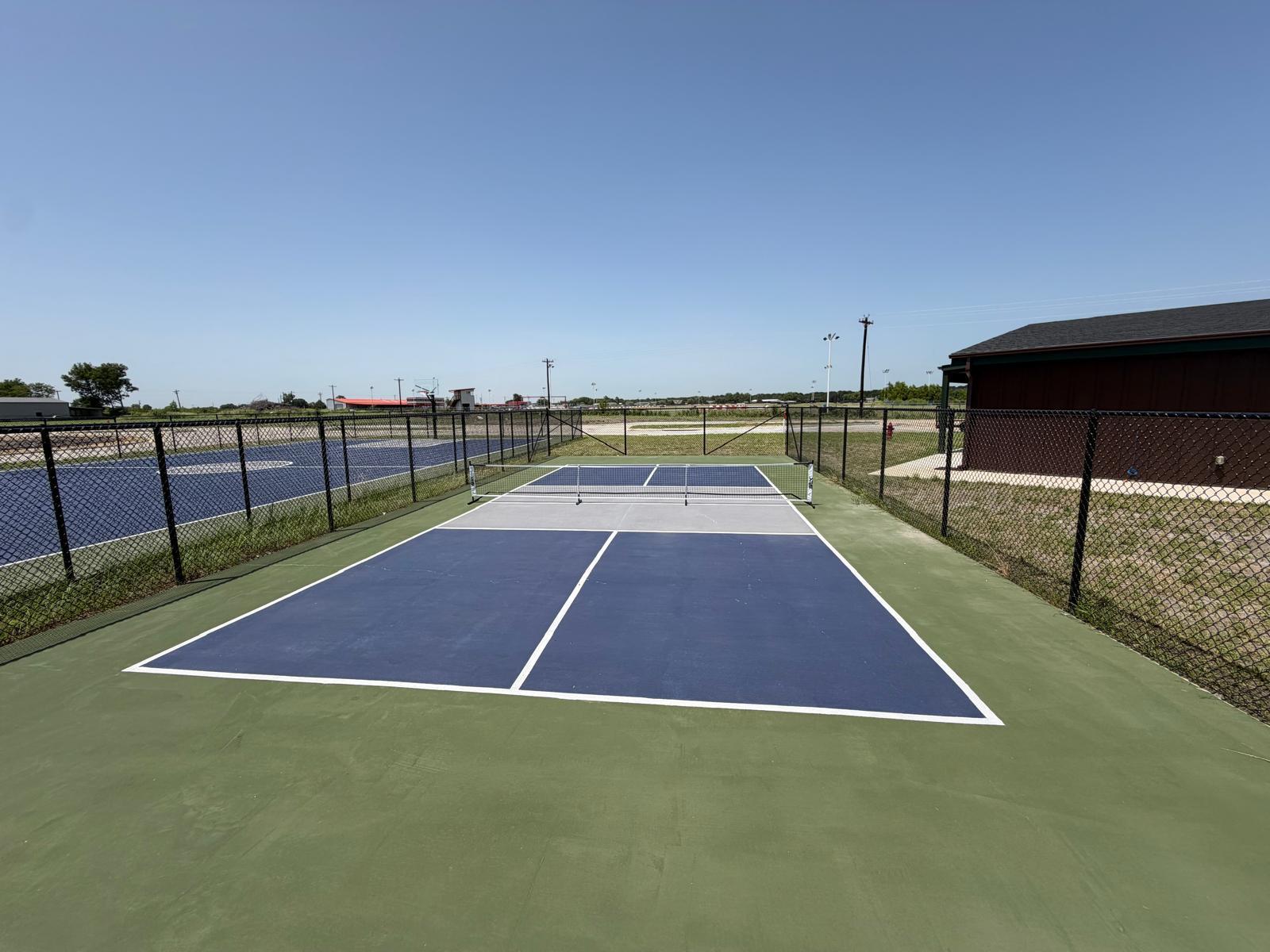 Pickleball court at Super Park RV in Caddo Mills, Texas
